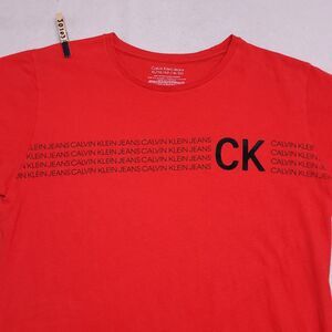 Calvin Klein Graphic Short Sleeve T-Shirt Womens Size Extra Large XL Red